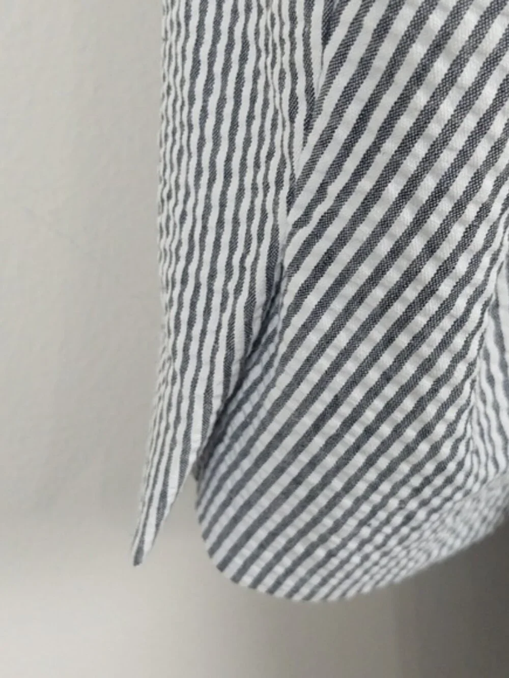Vinci Seersucker Blazer Gray Striped Cotton 52S Preppy Old Money Wedding Summer